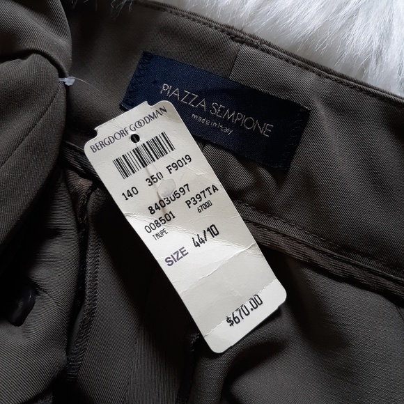 SALE! NWT Piazza Sempione Taupe Wide Leg Pants - Picture 7 of 7